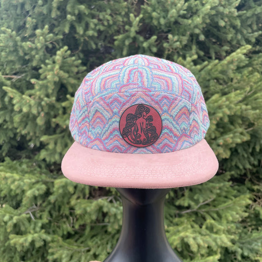 Pink Wave - 5 Panel Hat - Short Brim