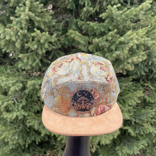 Floral Couch - 5 Panel Hat - Short Brim 1