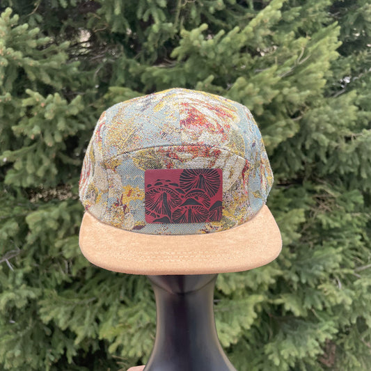 Floral Couch - 5 Panel Hat - Short Brim 2